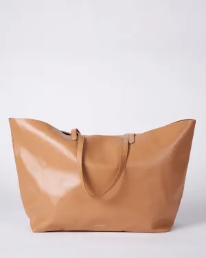 oversized tote - caramel
