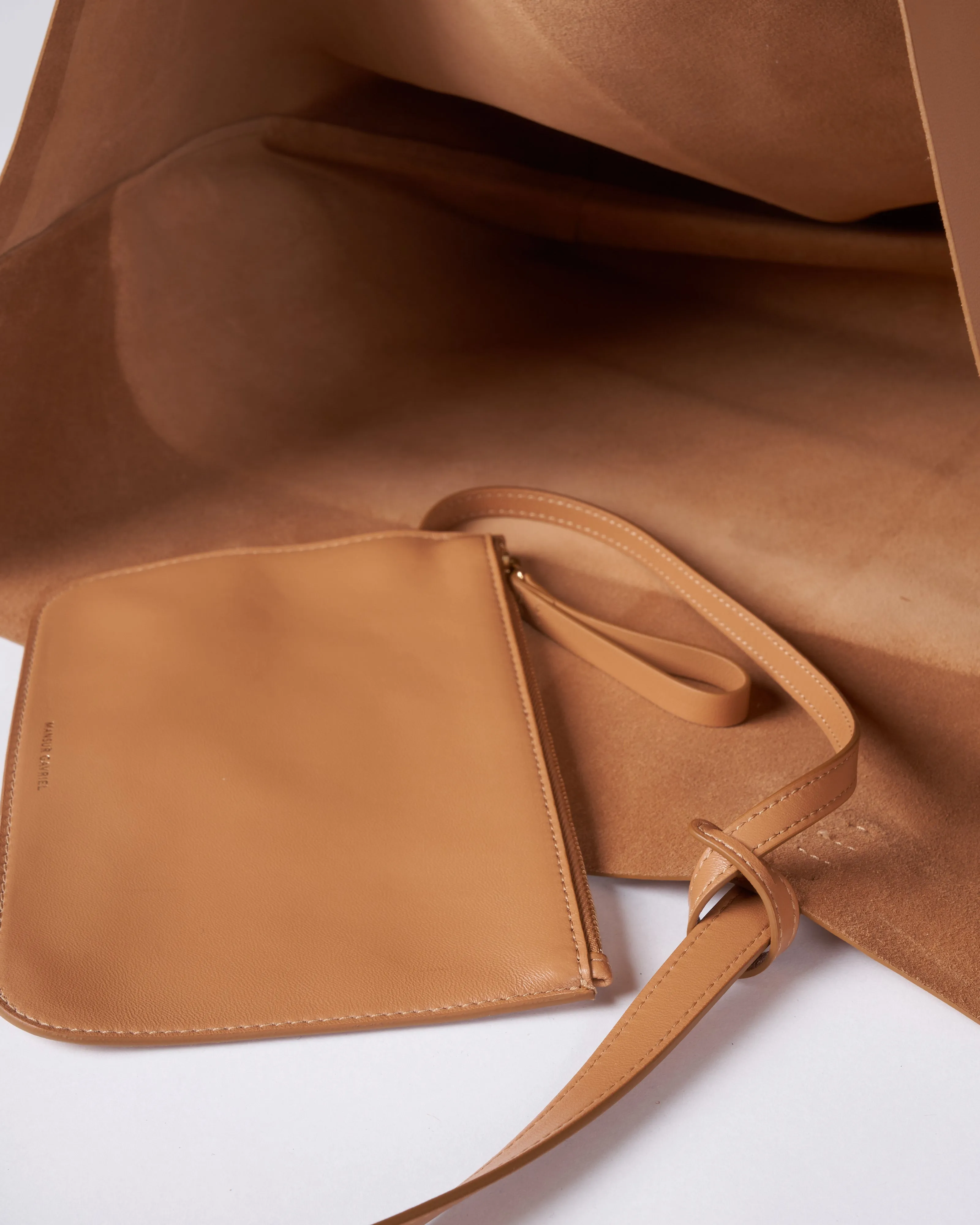 oversized tote - caramel