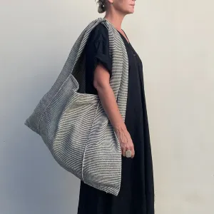 Oversized Tote Thin Stripe