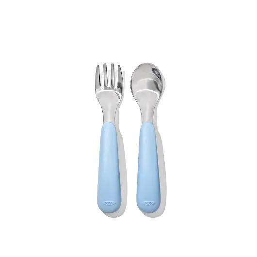 Oxo Tot On-the-Go Fork and Spoon Set (Dusk)