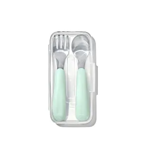 Oxo Tot On-the-Go Fork and Spoon Set (Opal)