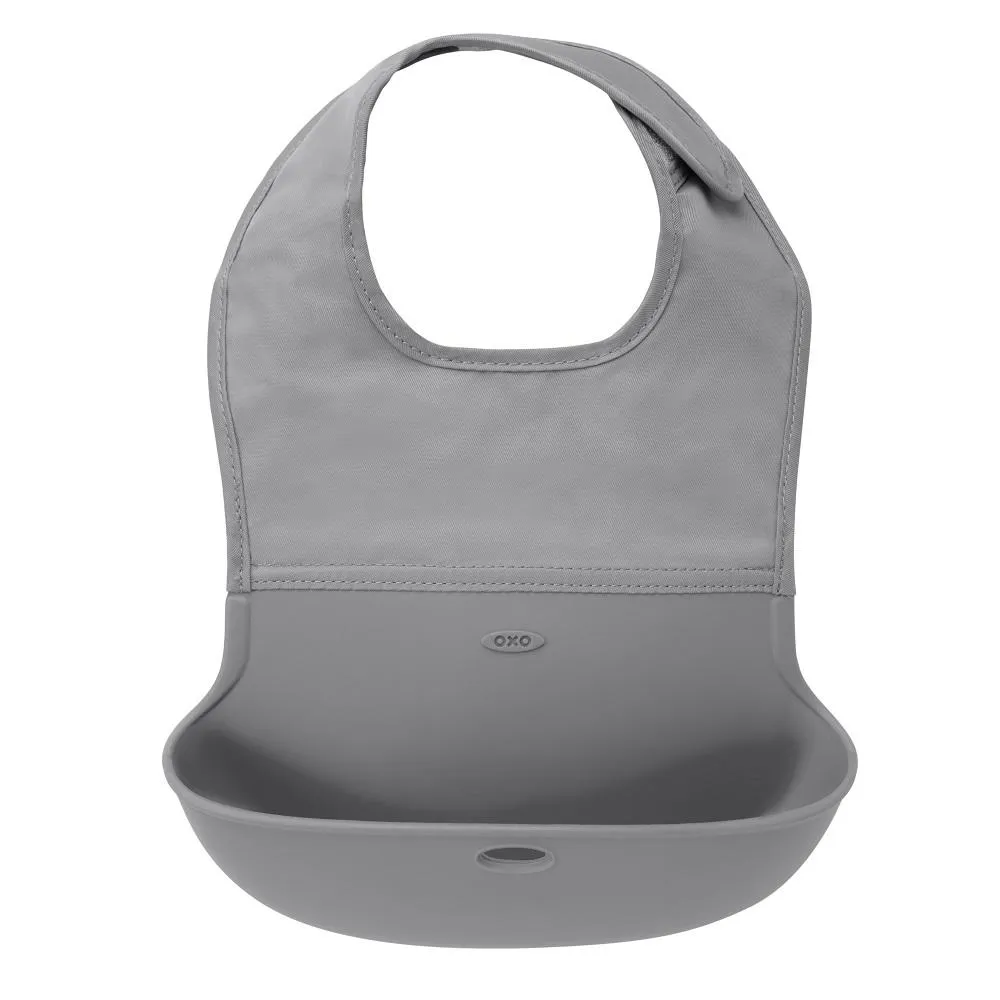 Oxo Tot Roll-Up Bib (Grey)