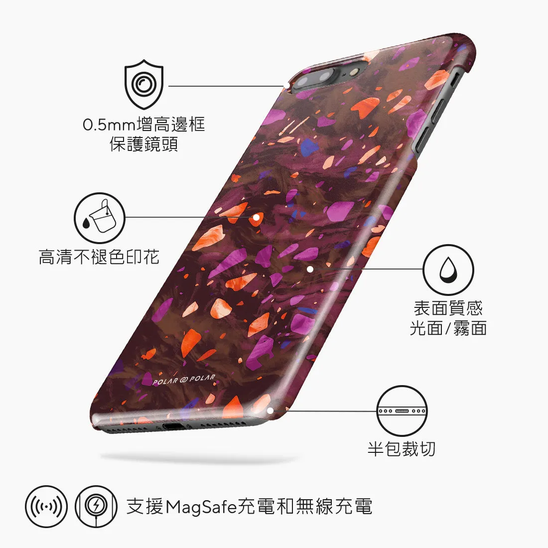 Paprika Terrazzo Gem - iPhone 8 Plus/7 Plus Case