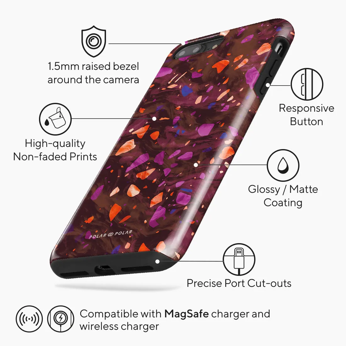 Paprika Terrazzo Gem - iPhone 8 Plus/7 Plus Case