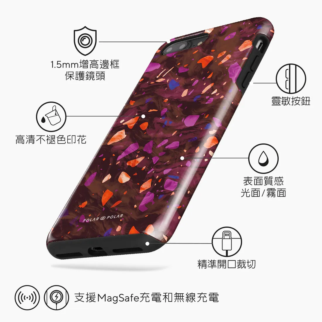 Paprika Terrazzo Gem - iPhone 8 Plus/7 Plus Case