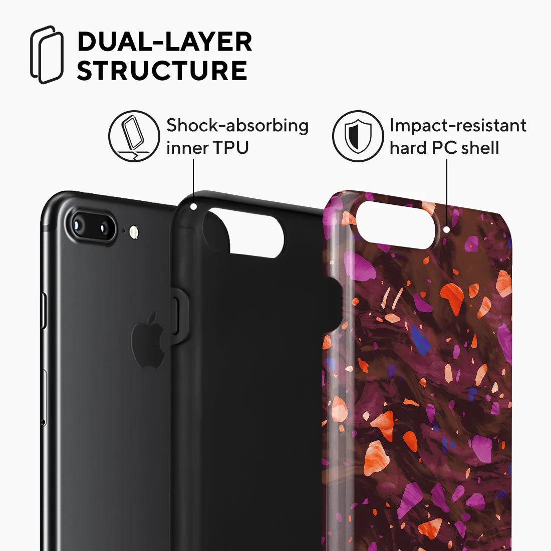 Paprika Terrazzo Gem - iPhone 8 Plus/7 Plus Case