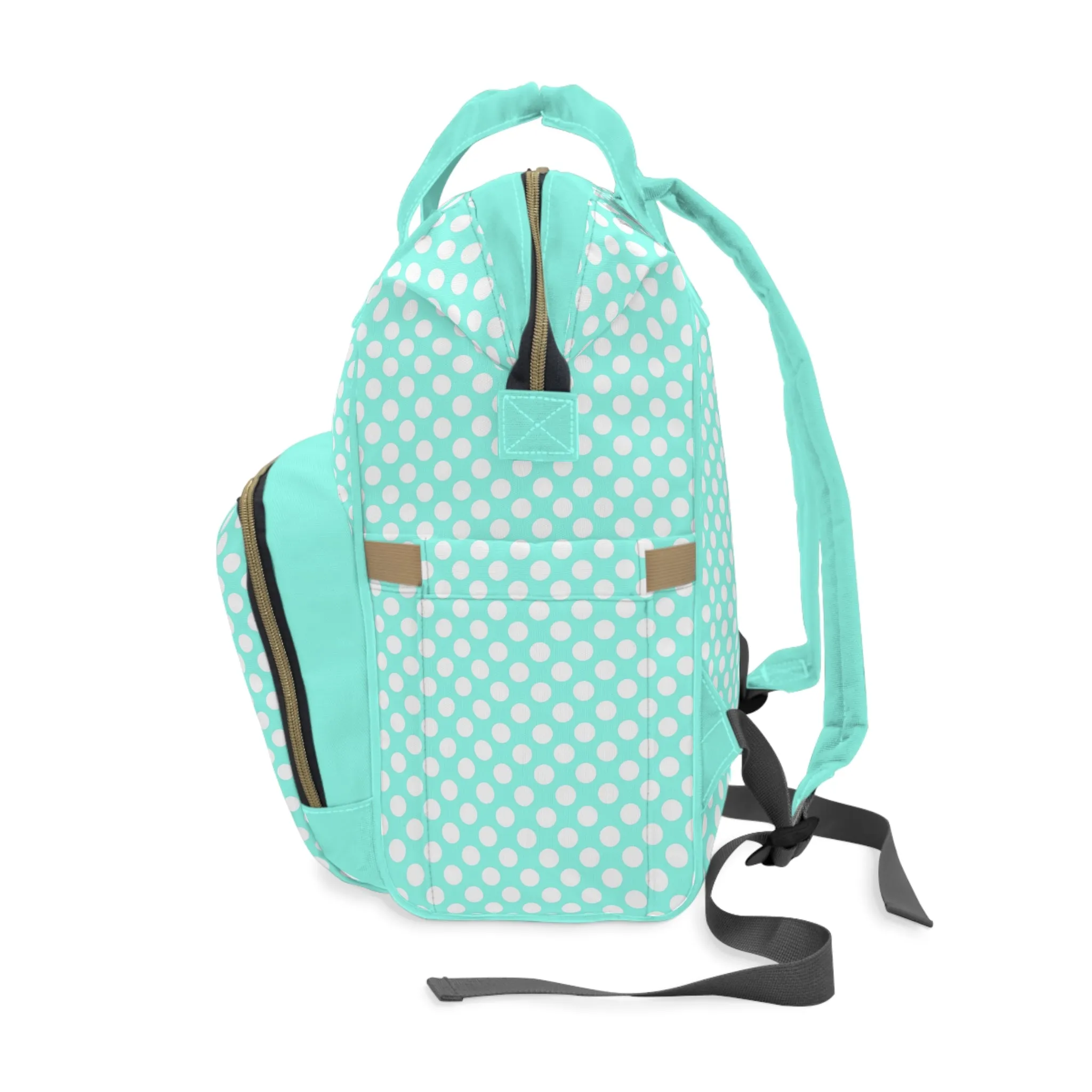 Pastel Polka Dot Diaper Backpack - Stylish & Multifunctional Baby Bag with Polka Dot Patterns, Perfect for Trendy Parents