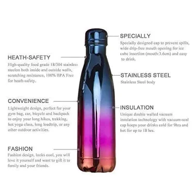 Personalized All in One Men's Combo (4 pcs) & Customized Rainbow Stainless Steel Water Bottles & Stainless Steel Mug - Brown