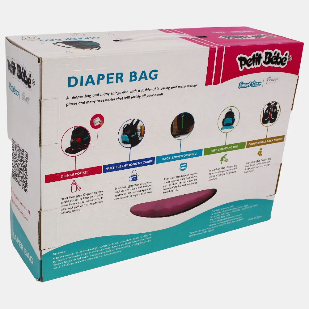Petit Bebe Smart Gear Diaper Bag – Fuchsia