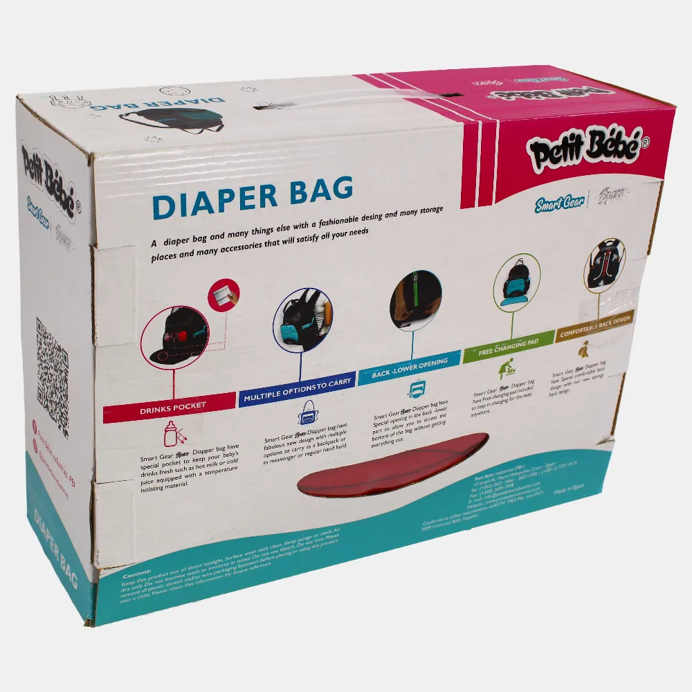 Petit Bebe Smart Gear Diaper Bag – Red