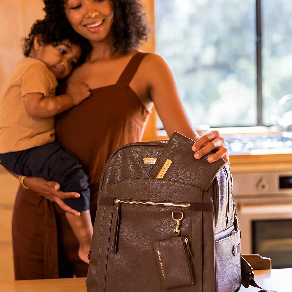 Petunia Pickle Bottom 2-in-1 Provisions Backpack (Saddle)