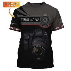 Photographer Shirts Camera Lens Design Personalized Name Shirts