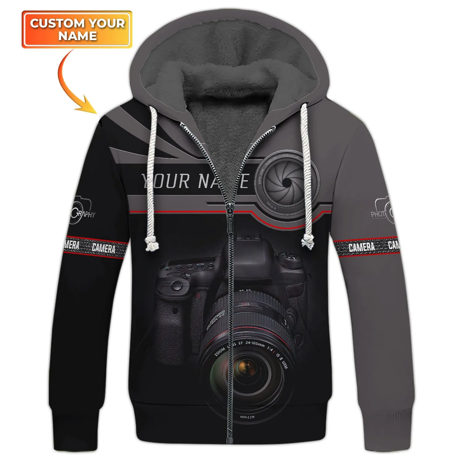 Photographer Shirts Camera Lens Design Personalized Name Shirts