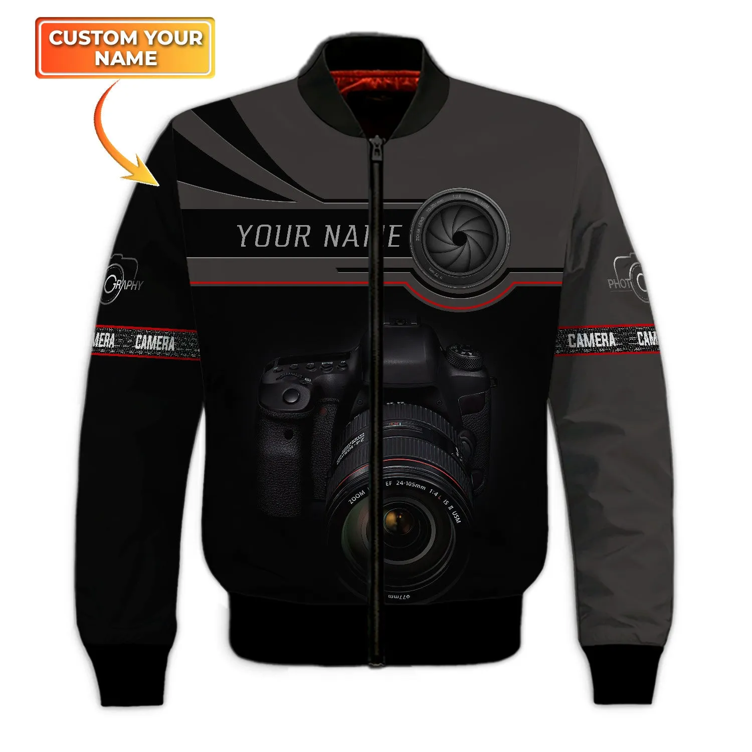 Photographer Shirts Camera Lens Design Personalized Name Shirts