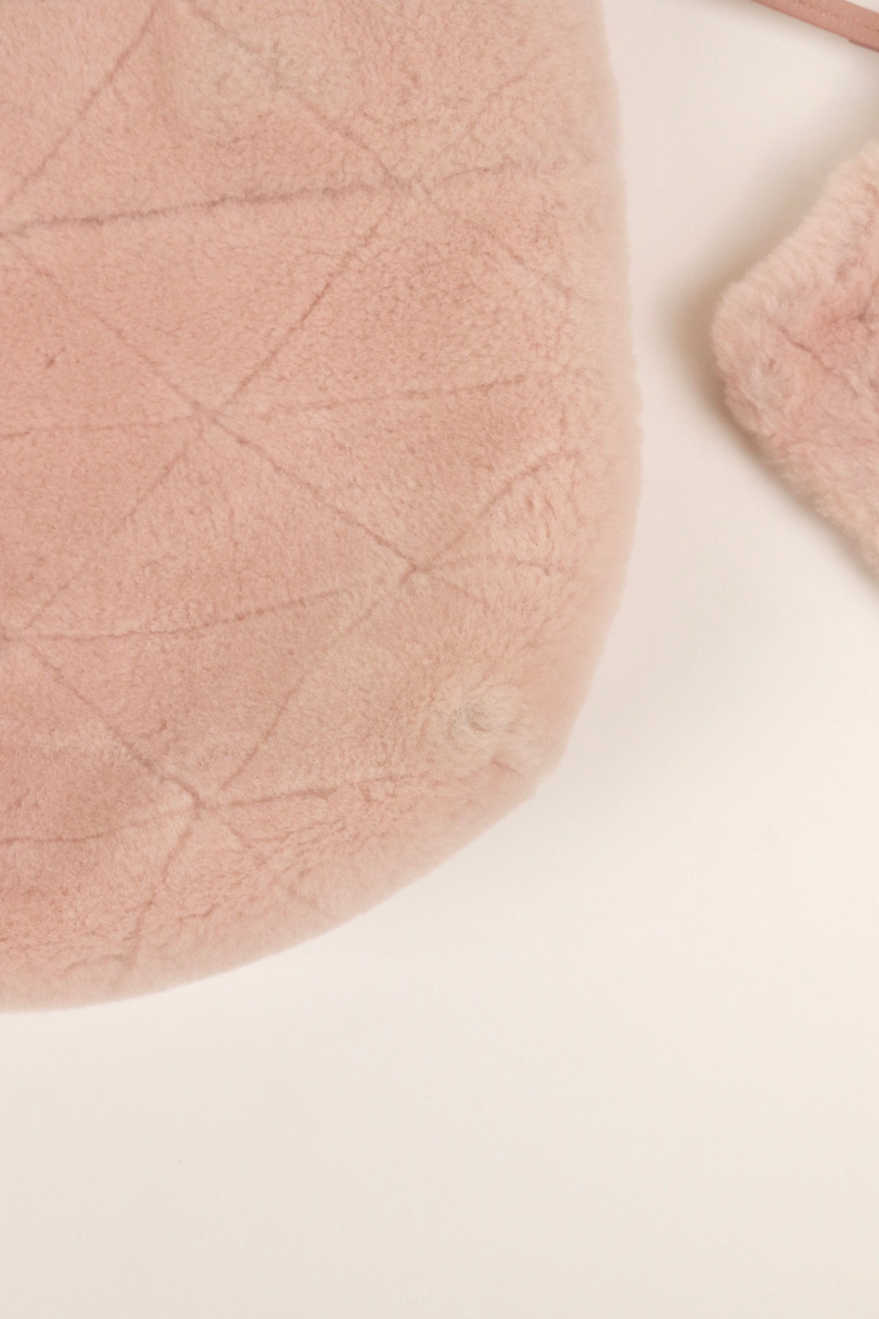 Pink Shearling Tote