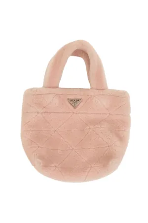 Pink Shearling Tote