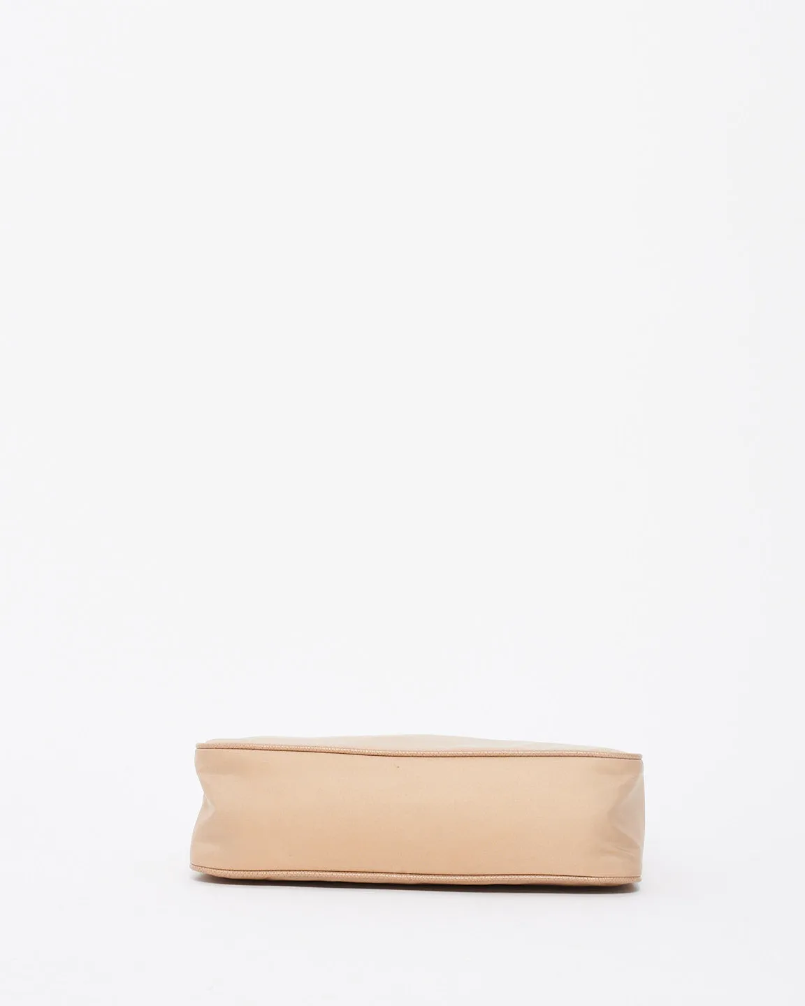 Prada Beige Nylon Re-edition 2000 Mini Hobo Shoulder Bag