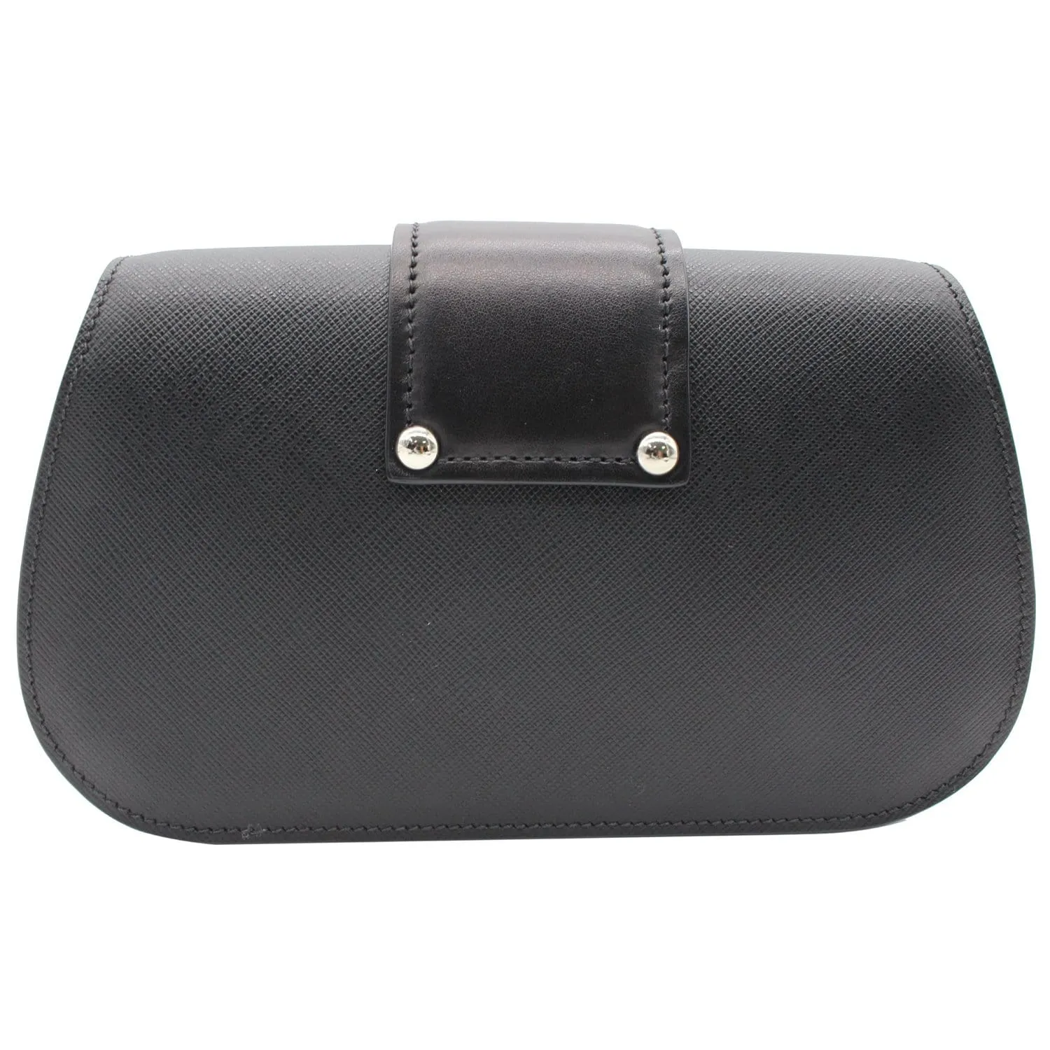 PRADA City Sidonie Small Leather Crossbody Bag Black