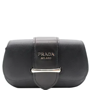 PRADA City Sidonie Small Leather Crossbody Bag Black