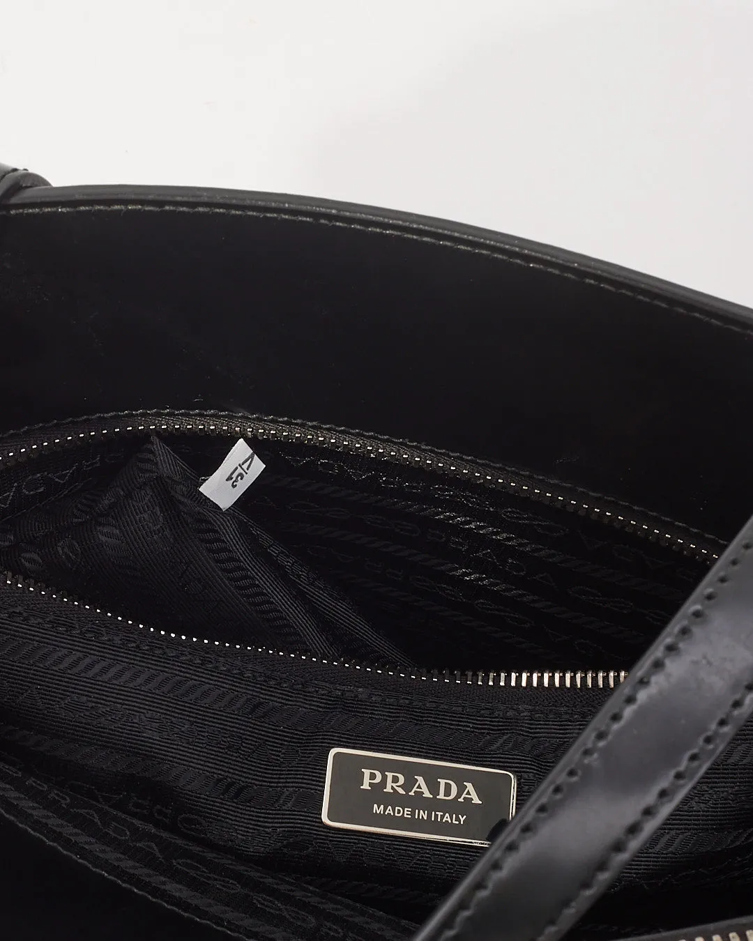Prada Re-Edition 1995  Black Brushed-Leather Medium Handbag