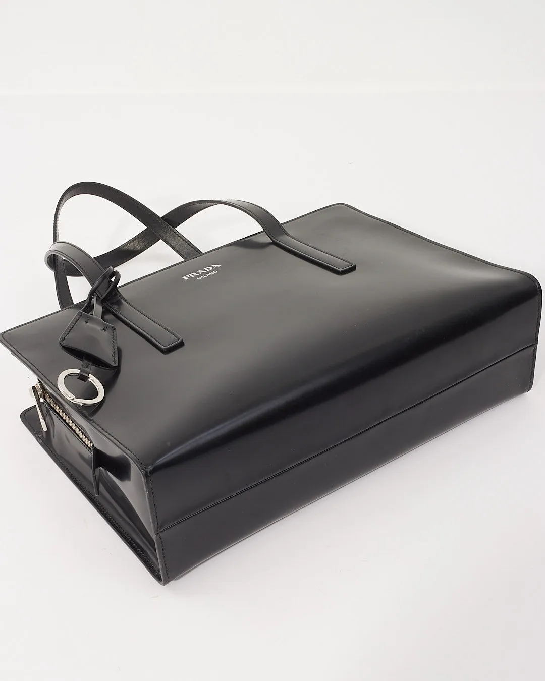 Prada Re-Edition 1995  Black Brushed-Leather Medium Handbag