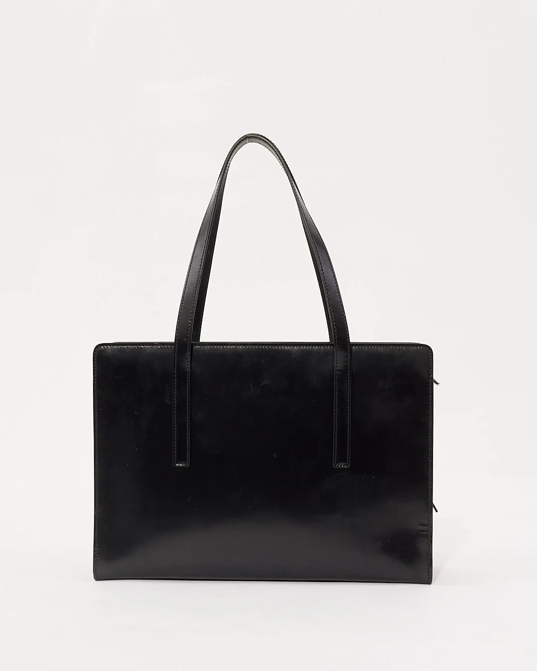 Prada Re-Edition 1995  Black Brushed-Leather Medium Handbag