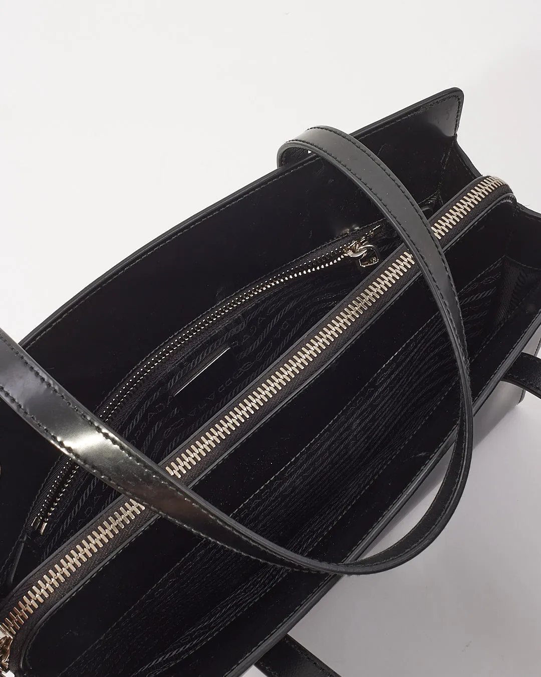 Prada Re-Edition 1995  Black Brushed-Leather Medium Handbag