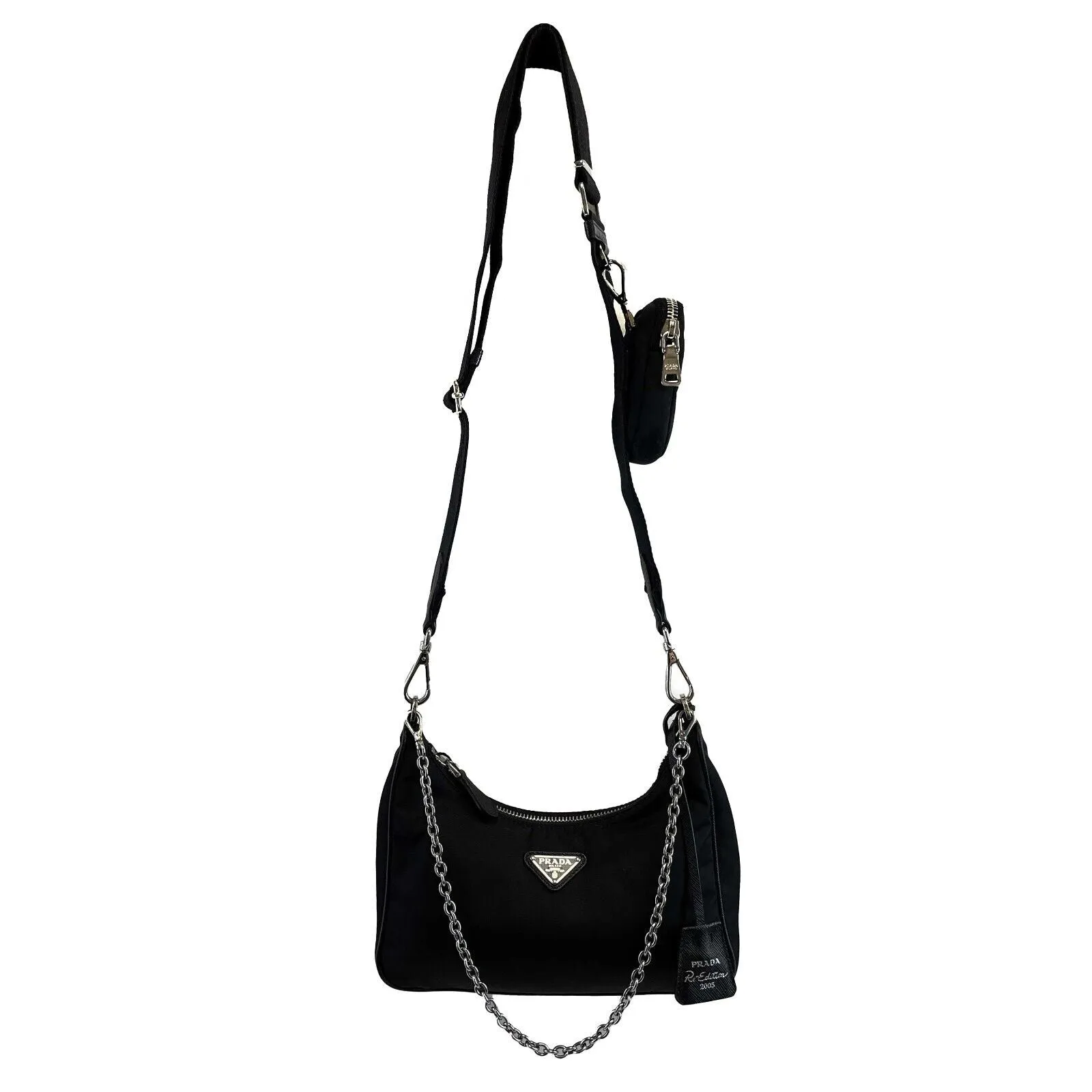 Prada Re-Edition 2005 Shoulder Bag Tessuto Small Black