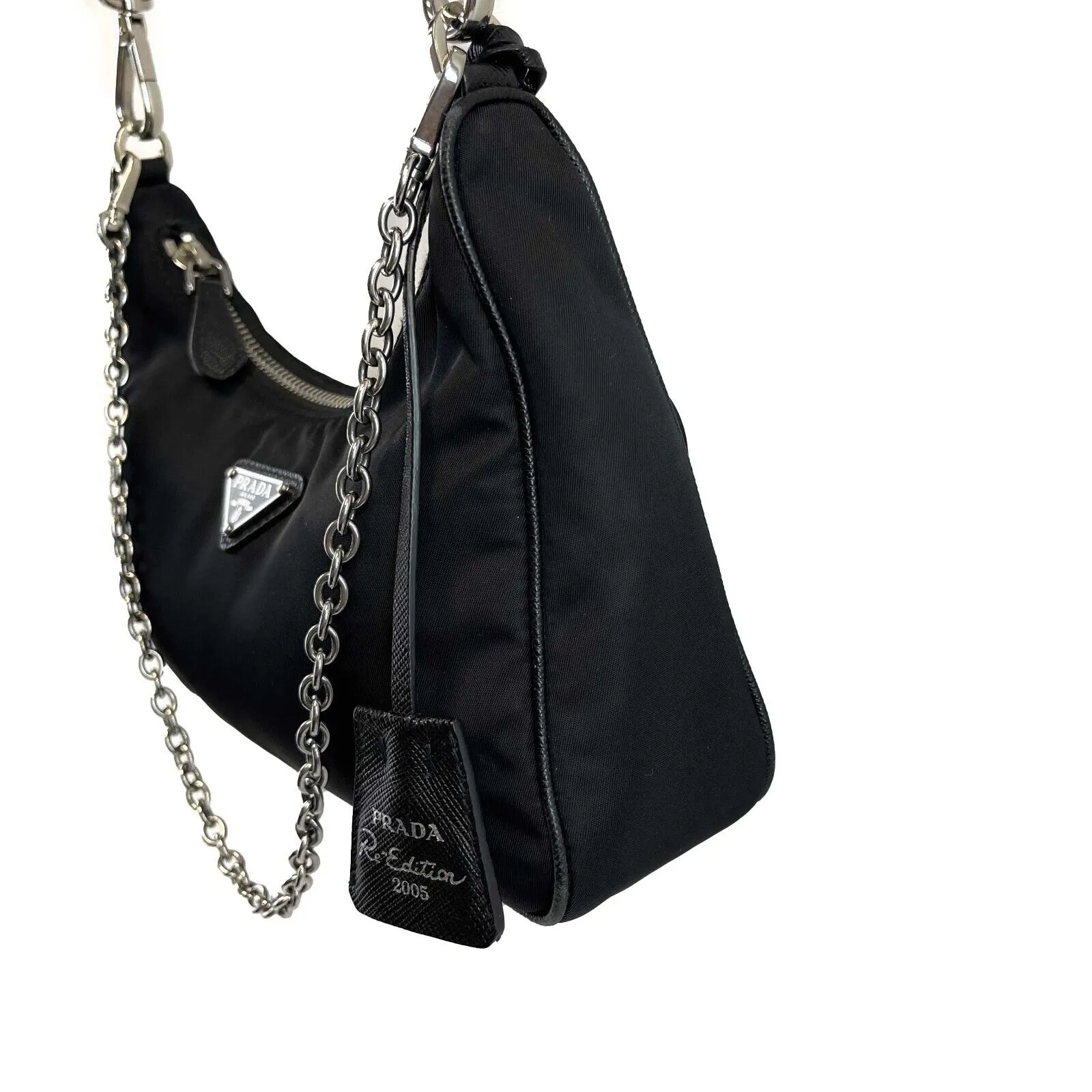 Prada Re-Edition 2005 Shoulder Bag Tessuto Small Black