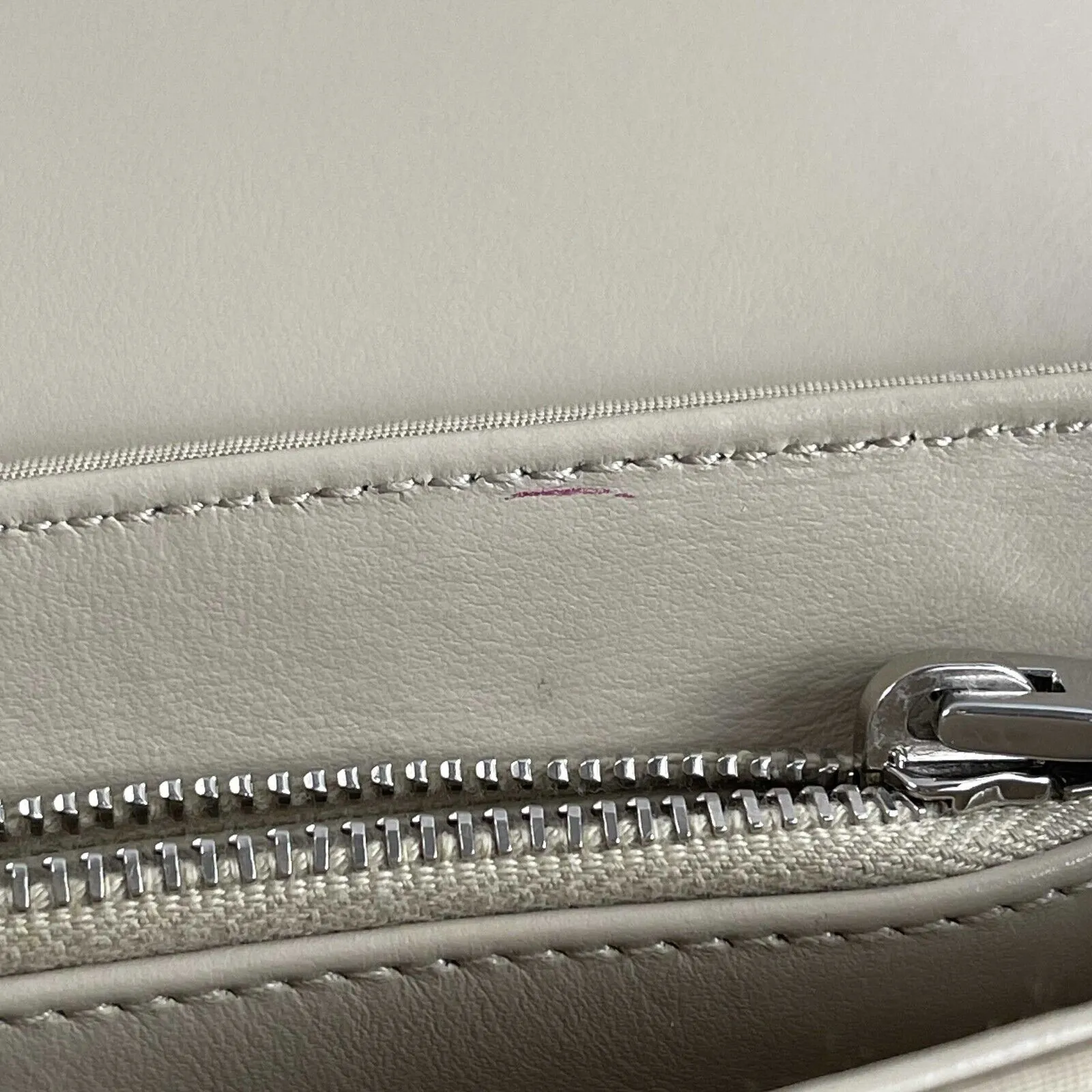 PRADA Re-Nylon Tessuto Brushed Calfskin Pocket Shoulder Bag Desert Beige Great