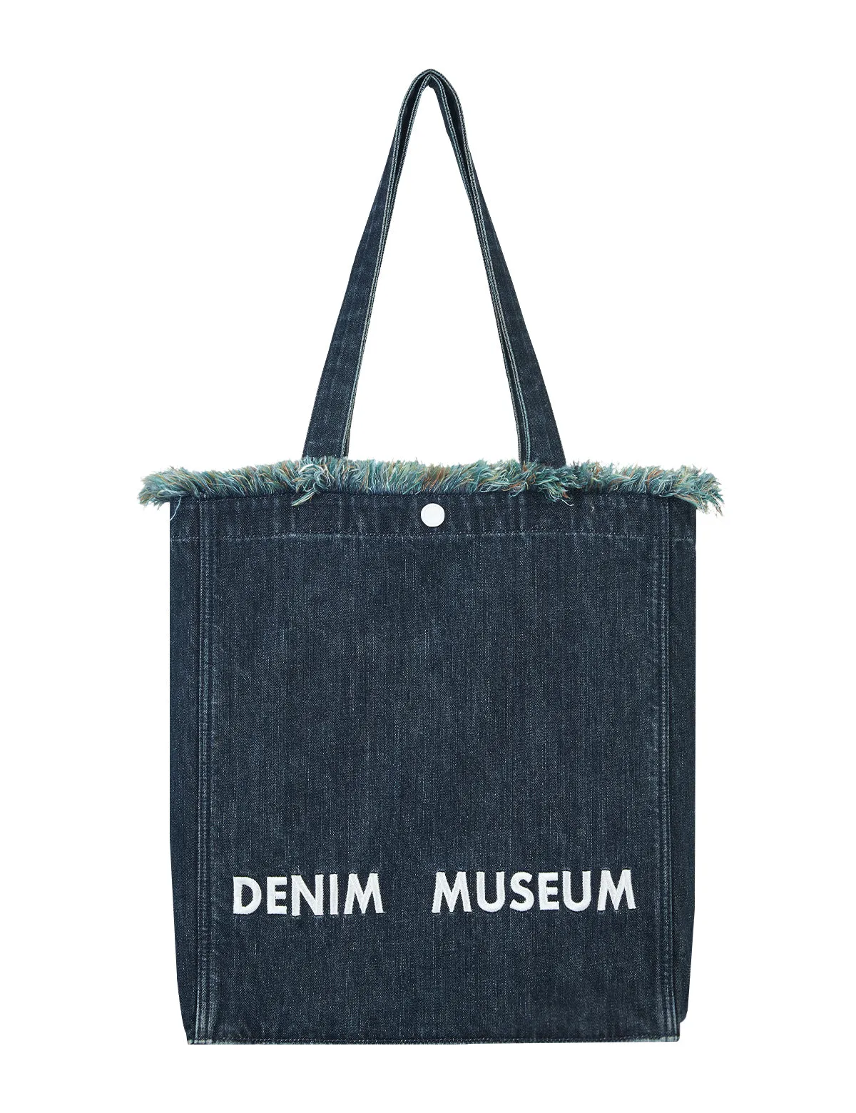 Premium Green Yarn Fringe Boho Designer Women Purse, 2025 Summer Lightweight Foldable Large Denim Tote Bag with Pockets