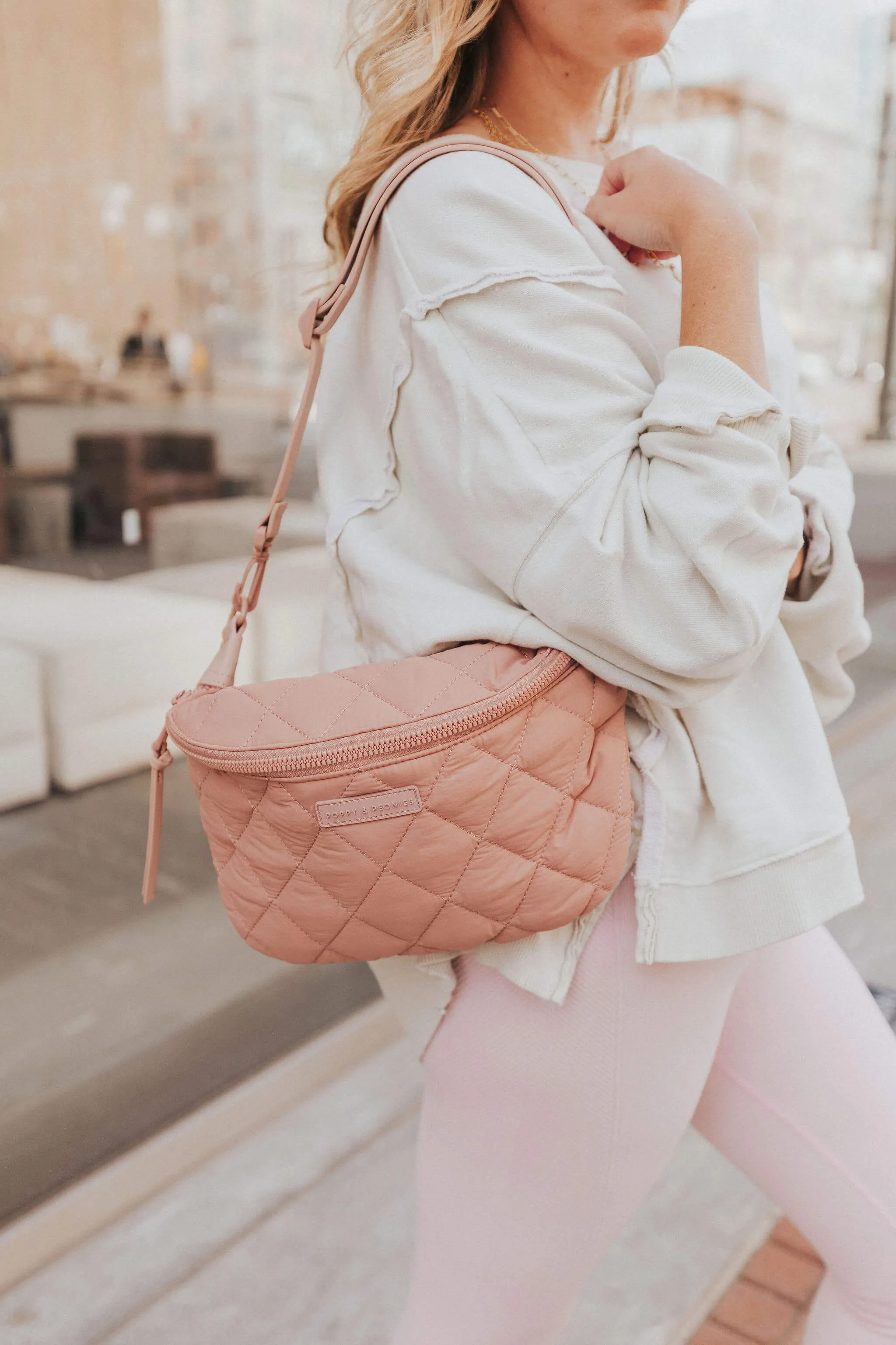 Quilted Large Sidekick Blush