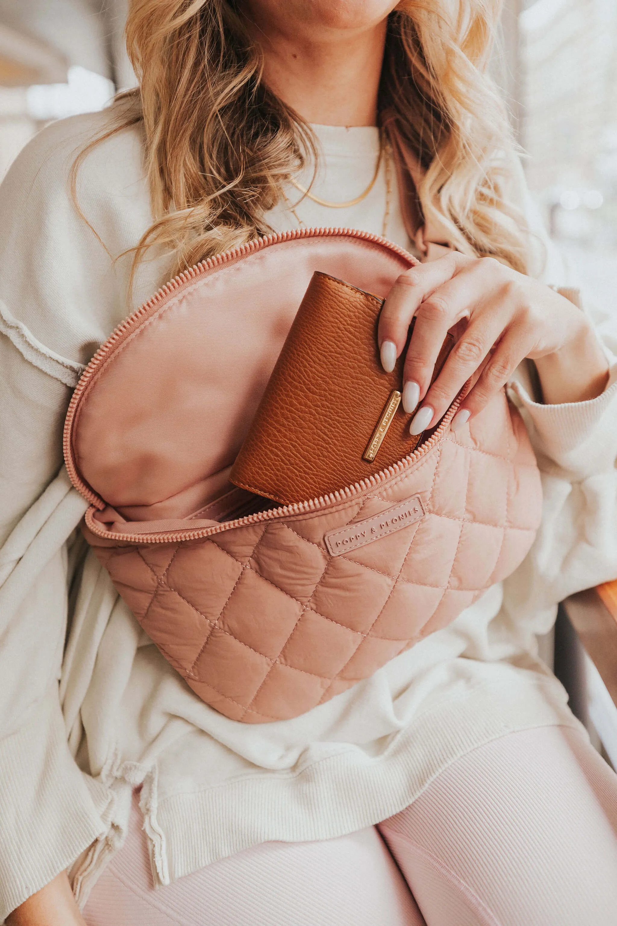 Quilted Large Sidekick Blush