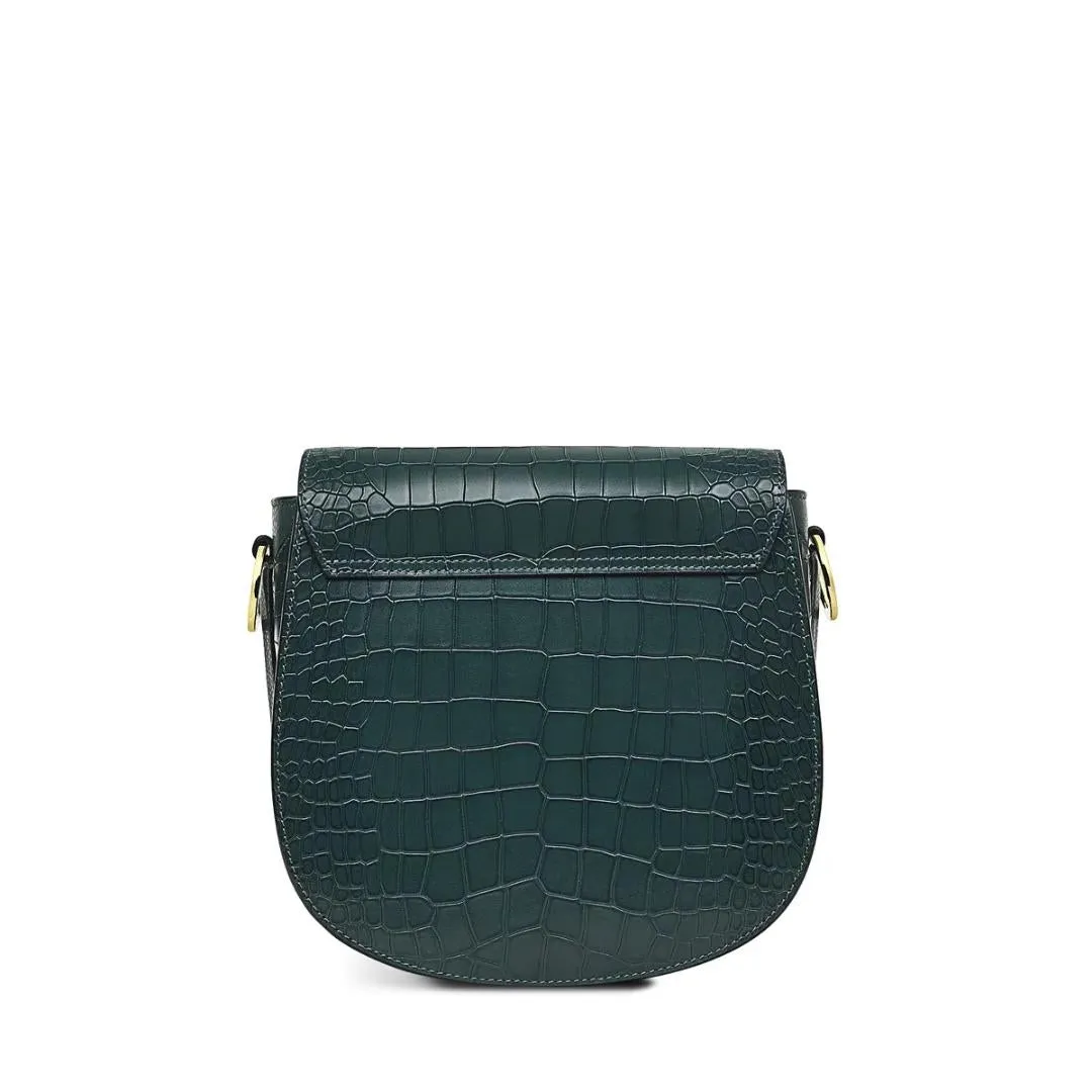 Radley Liverpool Street 2.0 Faux Croc Medium Flapover Crossbody Bag - Cedar