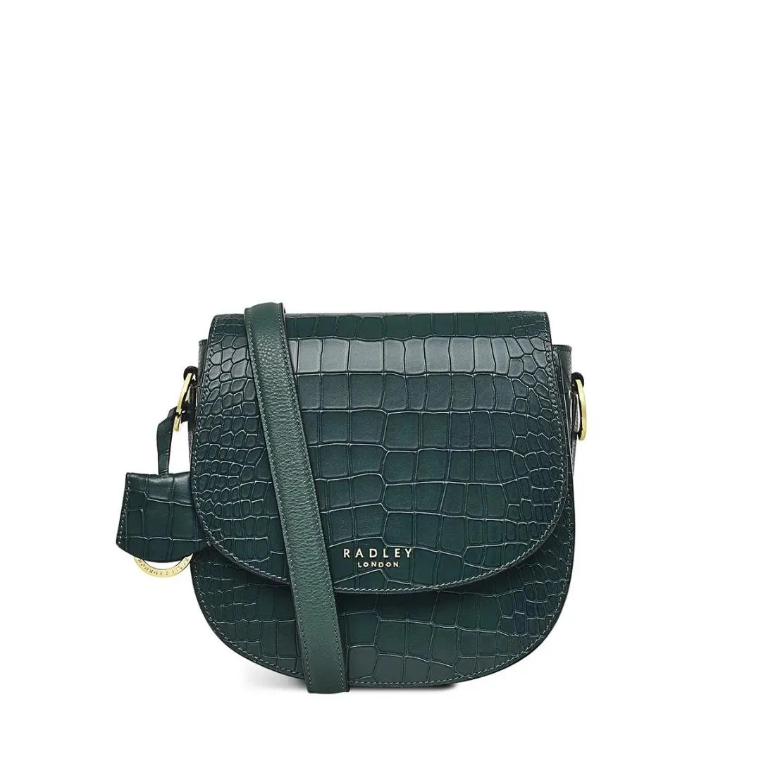 Radley Liverpool Street 2.0 Faux Croc Medium Flapover Crossbody Bag - Cedar