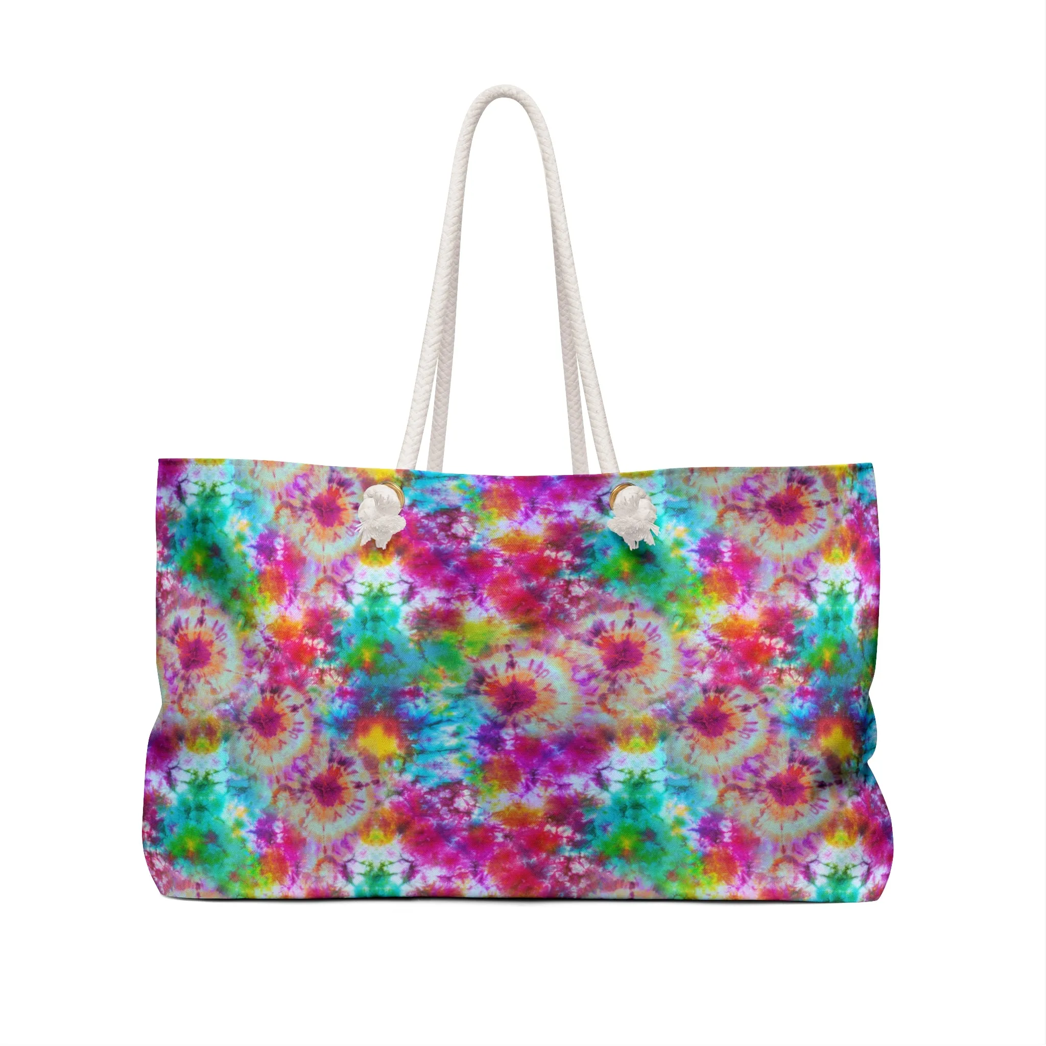 Rainbow Tie Dye Weekender Bag