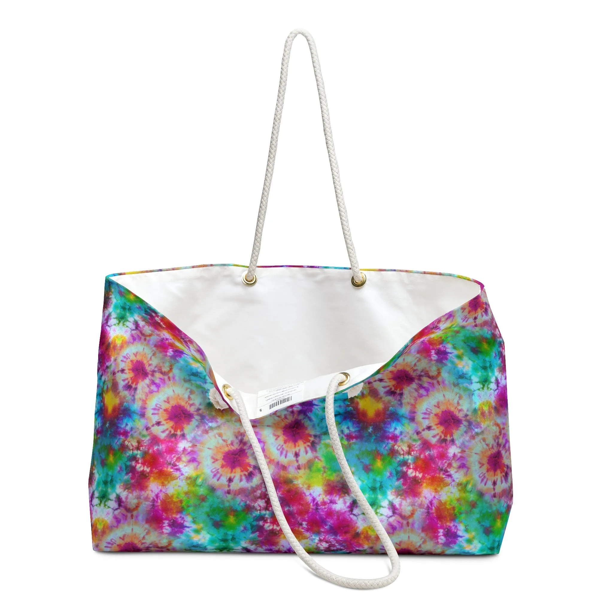 Rainbow Tie Dye Weekender Bag
