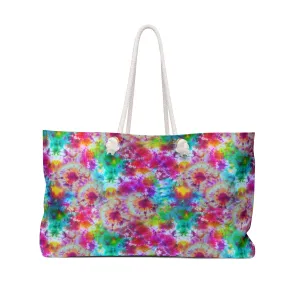 Rainbow Tie Dye Weekender Bag