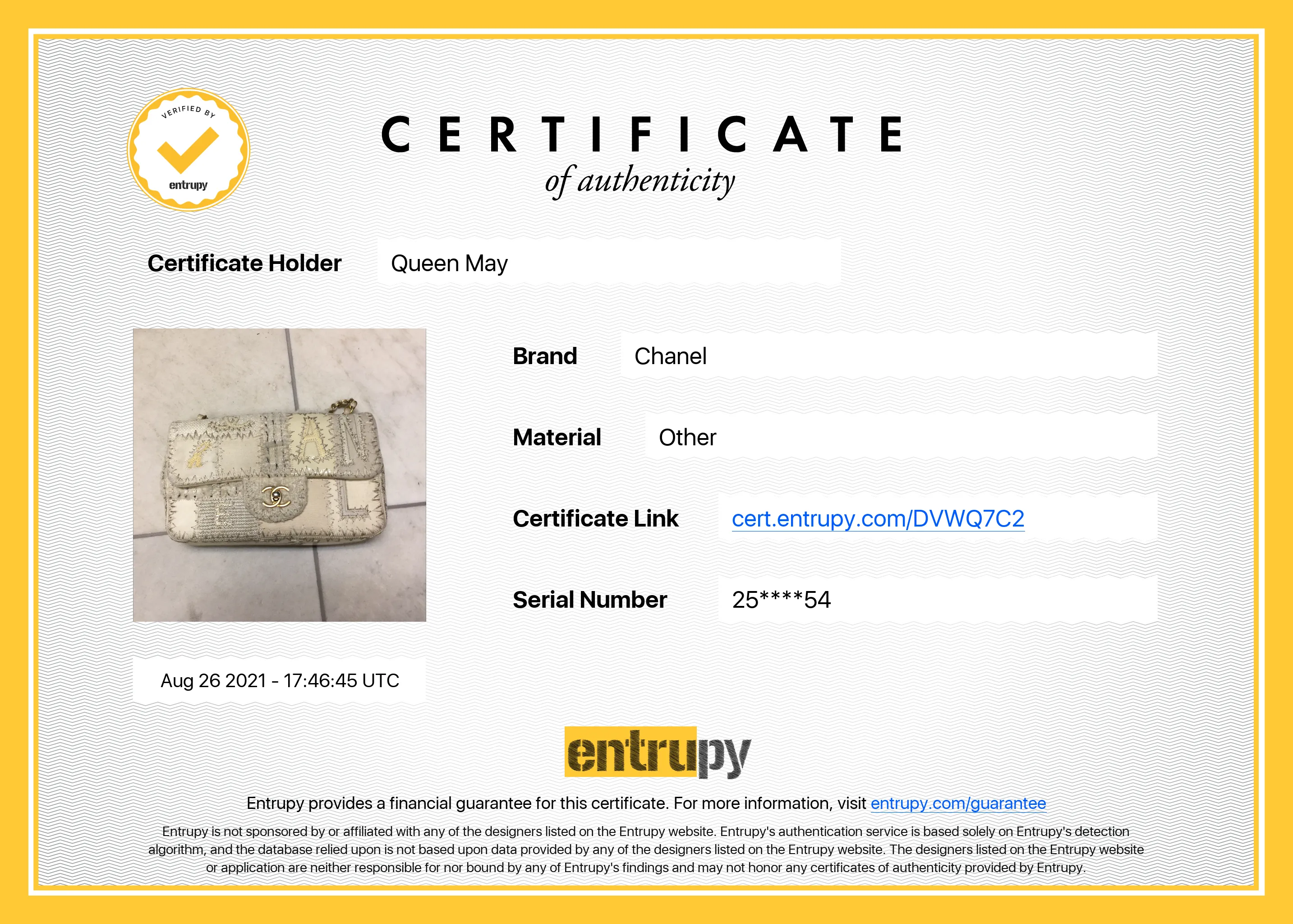 Rare Limited Edition Chanel Cream Patchwork Half Flap Medium Bag