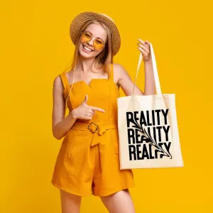 Reality Tote Bag with Zipper