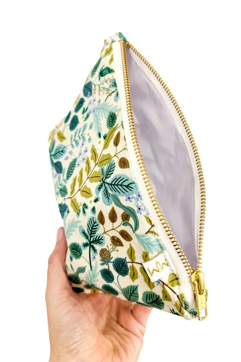 Rifle Paper Co. Sage Garden 3 Piece Cosmetic & Toiletry Bag Set