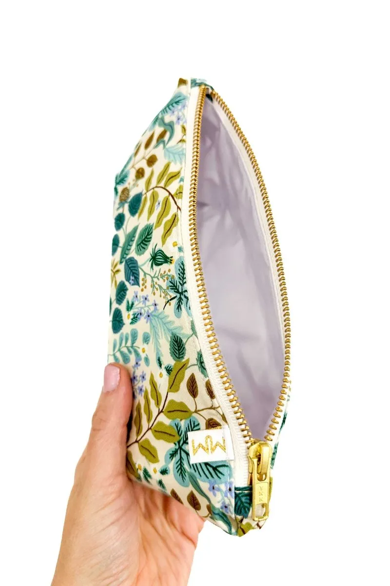 Rifle Paper Co. Sage Garden 3 Piece Cosmetic & Toiletry Bag Set