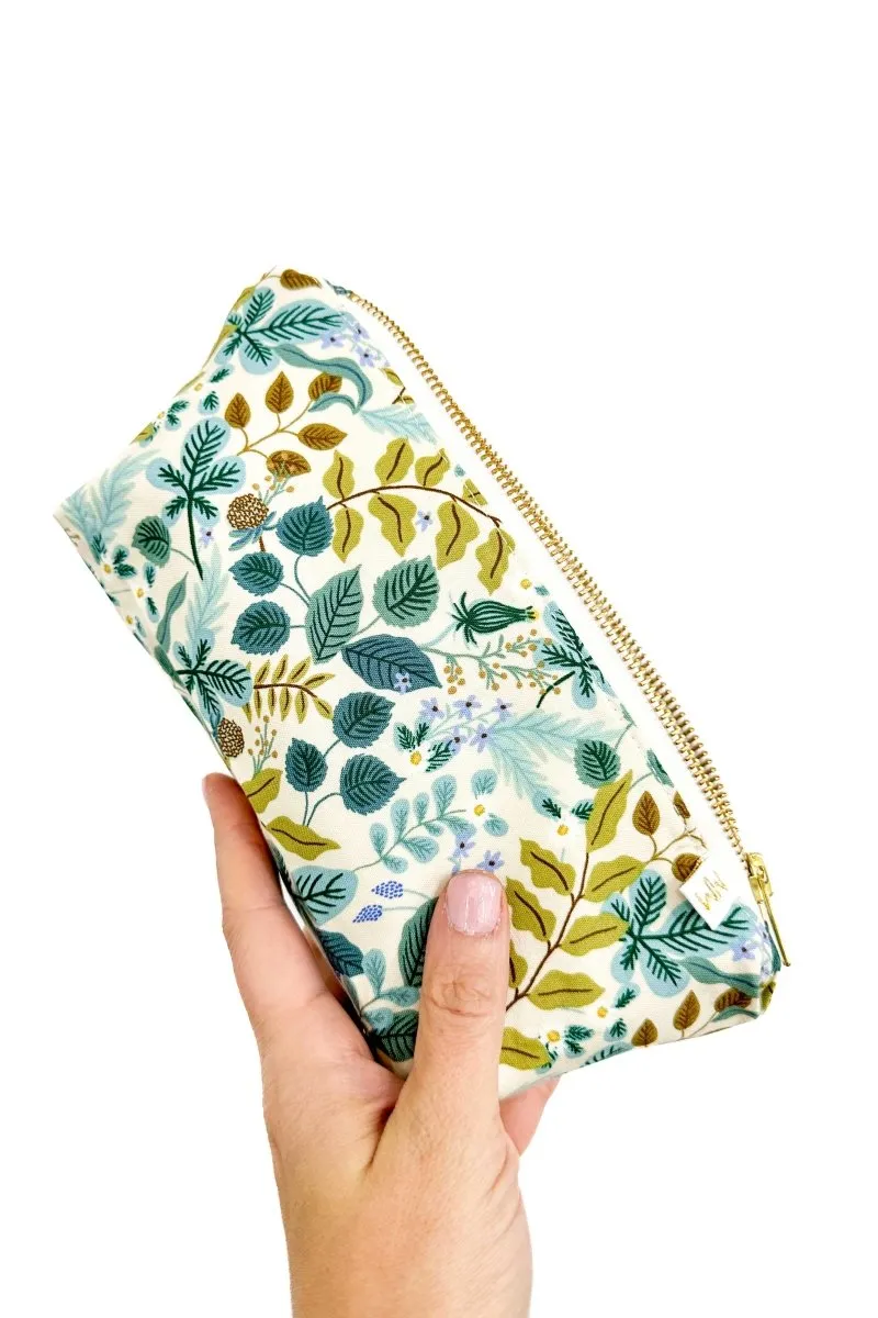 Rifle Paper Co. Sage Garden 3 Piece Cosmetic & Toiletry Bag Set