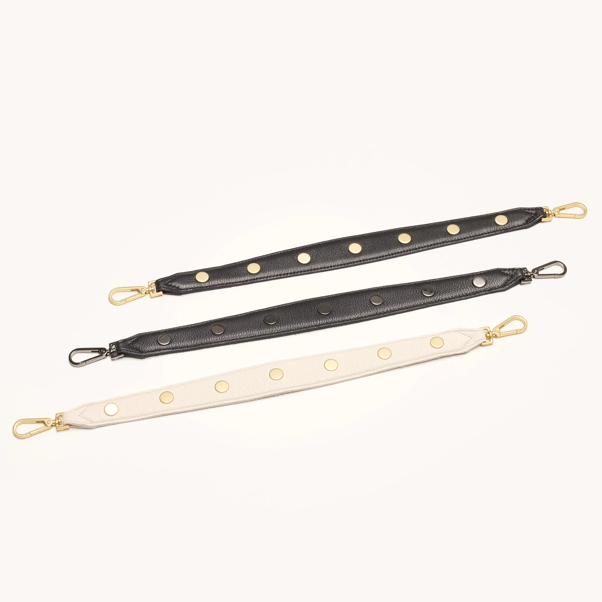 Riveted Shoulder Strap | Calla Lily White/Brushed Gold
