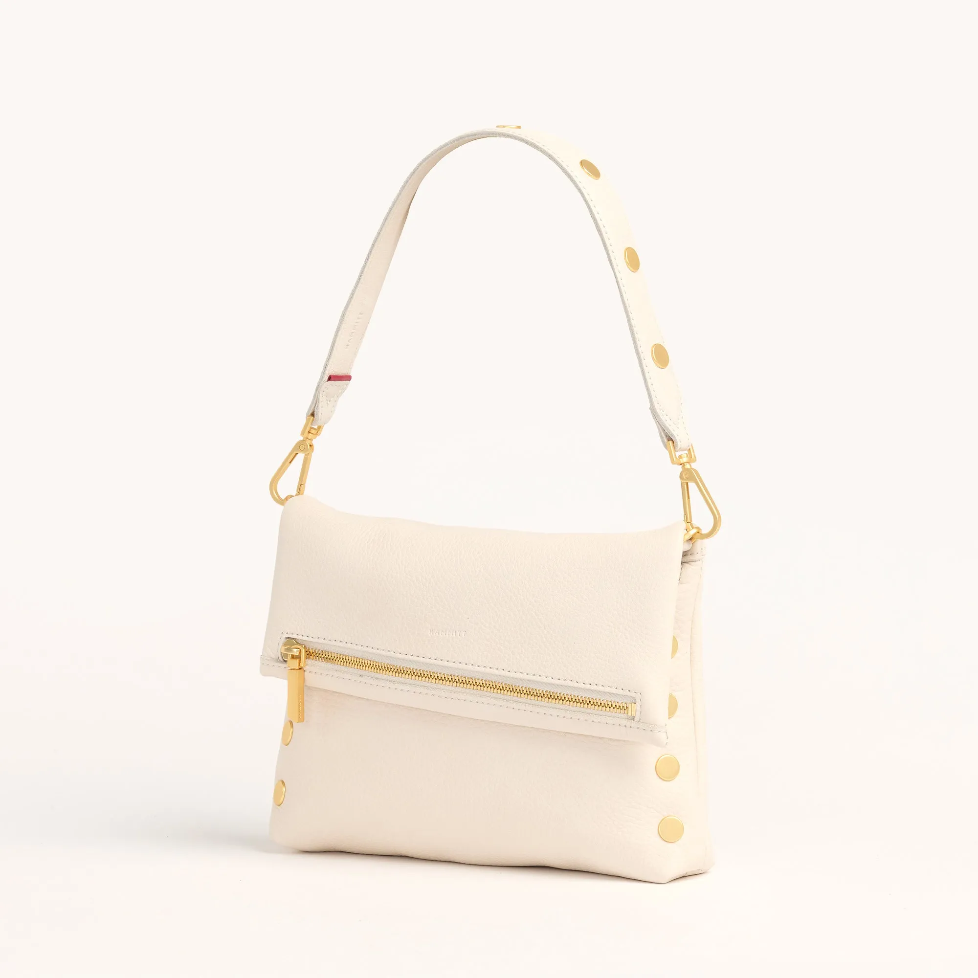 Riveted Shoulder Strap | Calla Lily White/Brushed Gold