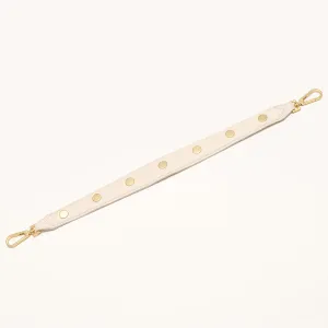 Riveted Shoulder Strap | Calla Lily White/Brushed Gold