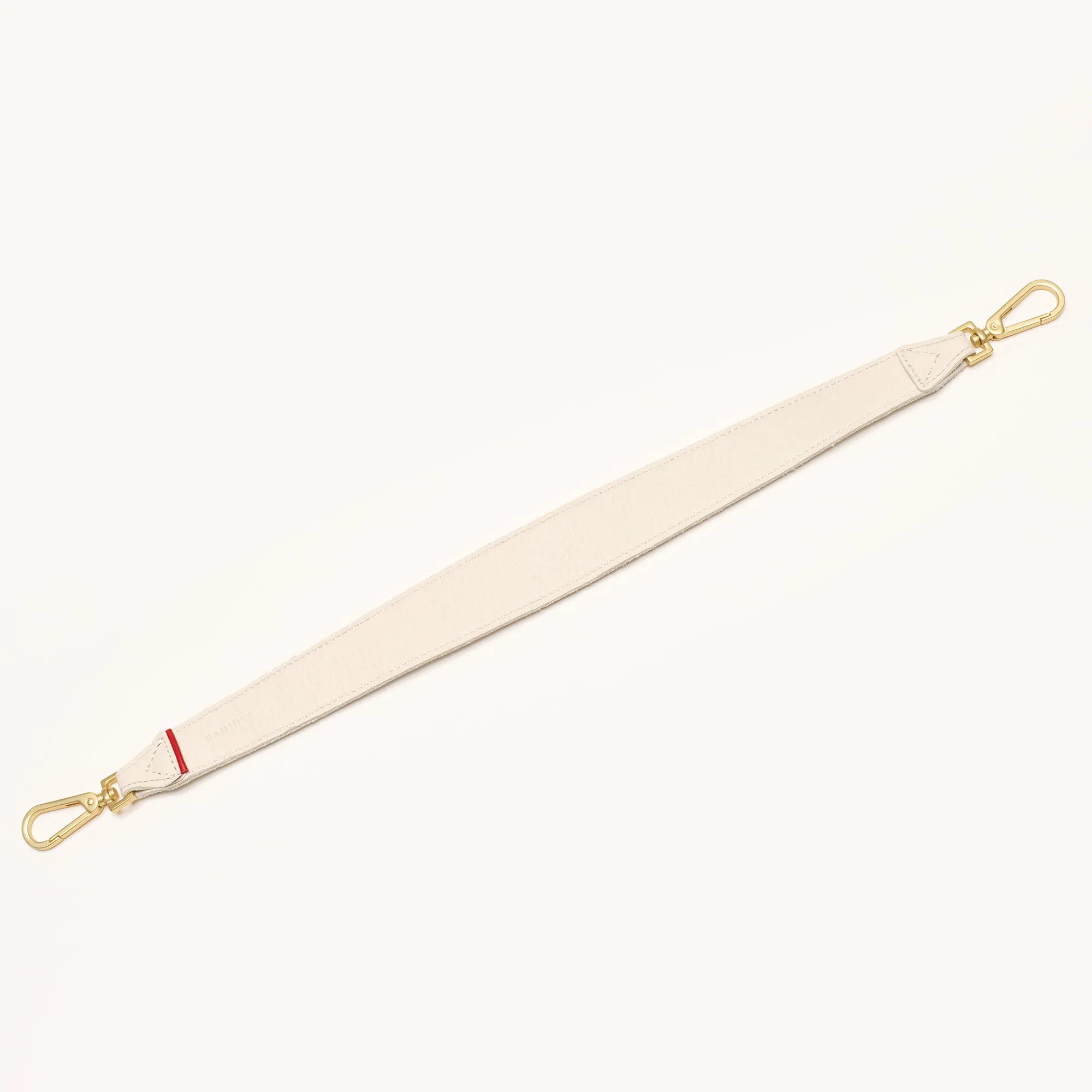 Riveted Shoulder Strap | Calla Lily White/Brushed Gold