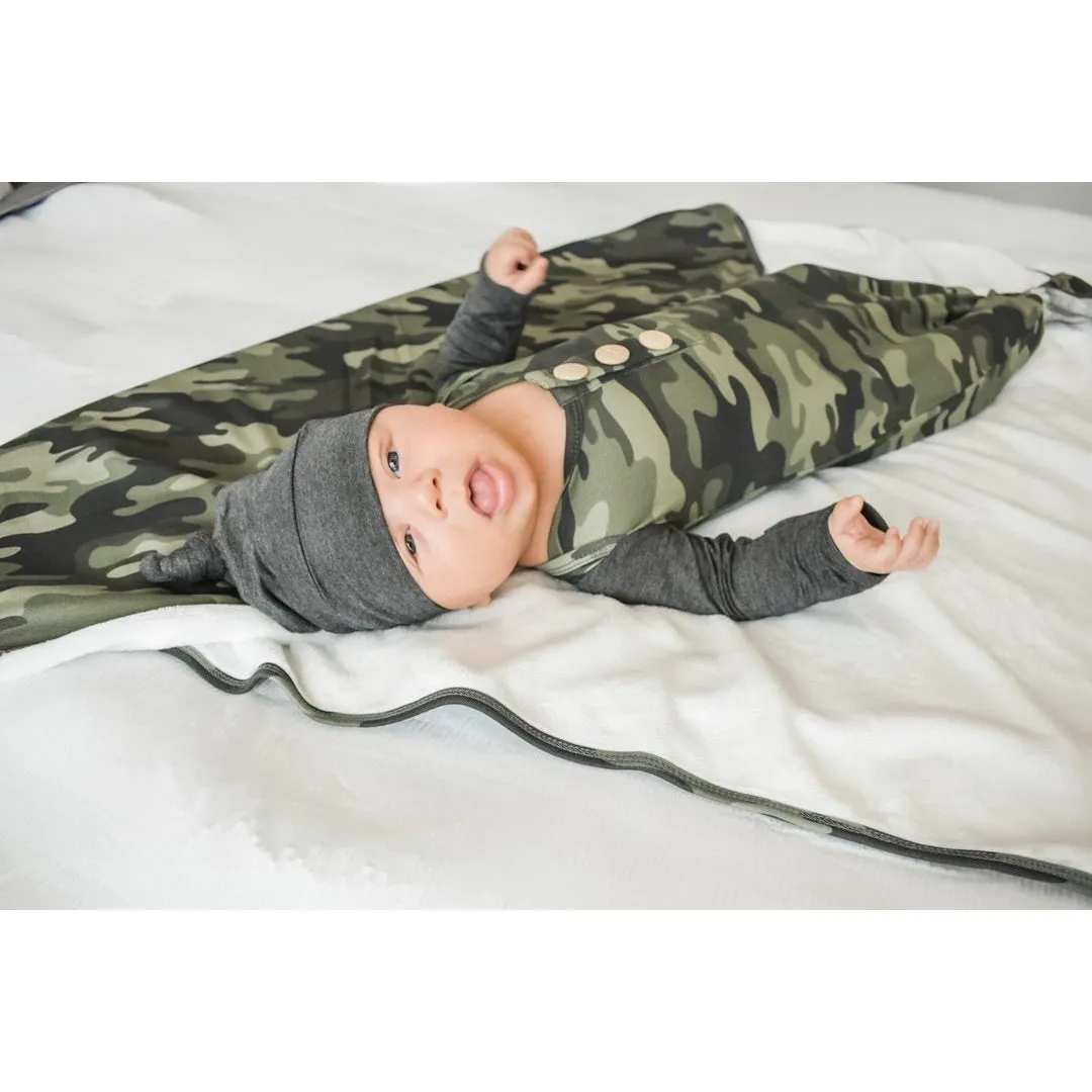 Rockin Royalty Camo Knot Gown & Hat Set