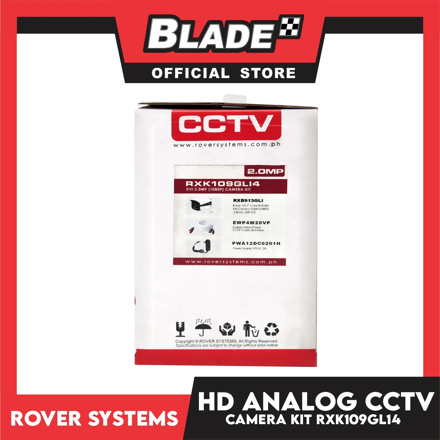 Rover Systems HD Analog CCTV Camera Kit (RXK109GLI4) XVI 2.0MP 1080P Experience Surveillance in HD