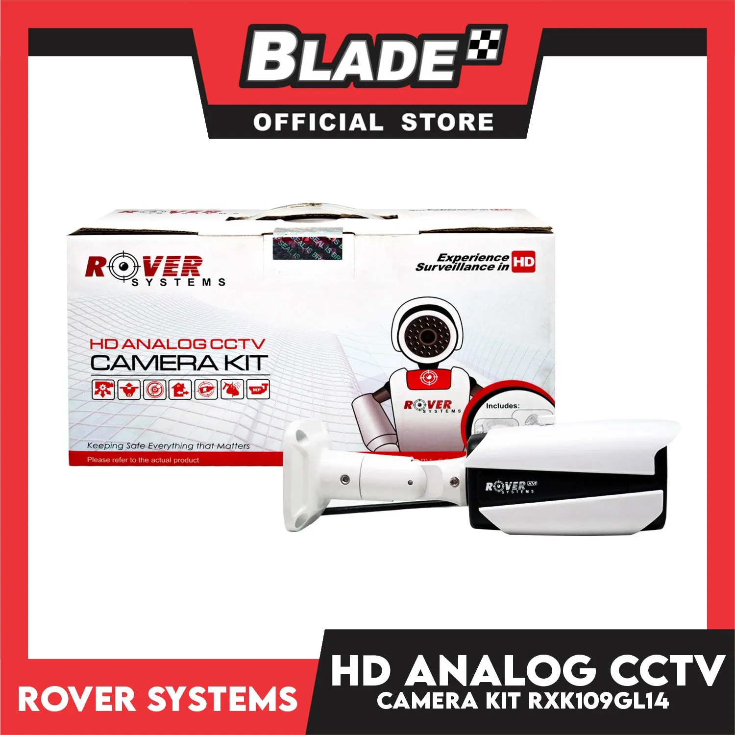 Rover Systems HD Analog CCTV Camera Kit (RXK109GLI4) XVI 2.0MP 1080P Experience Surveillance in HD